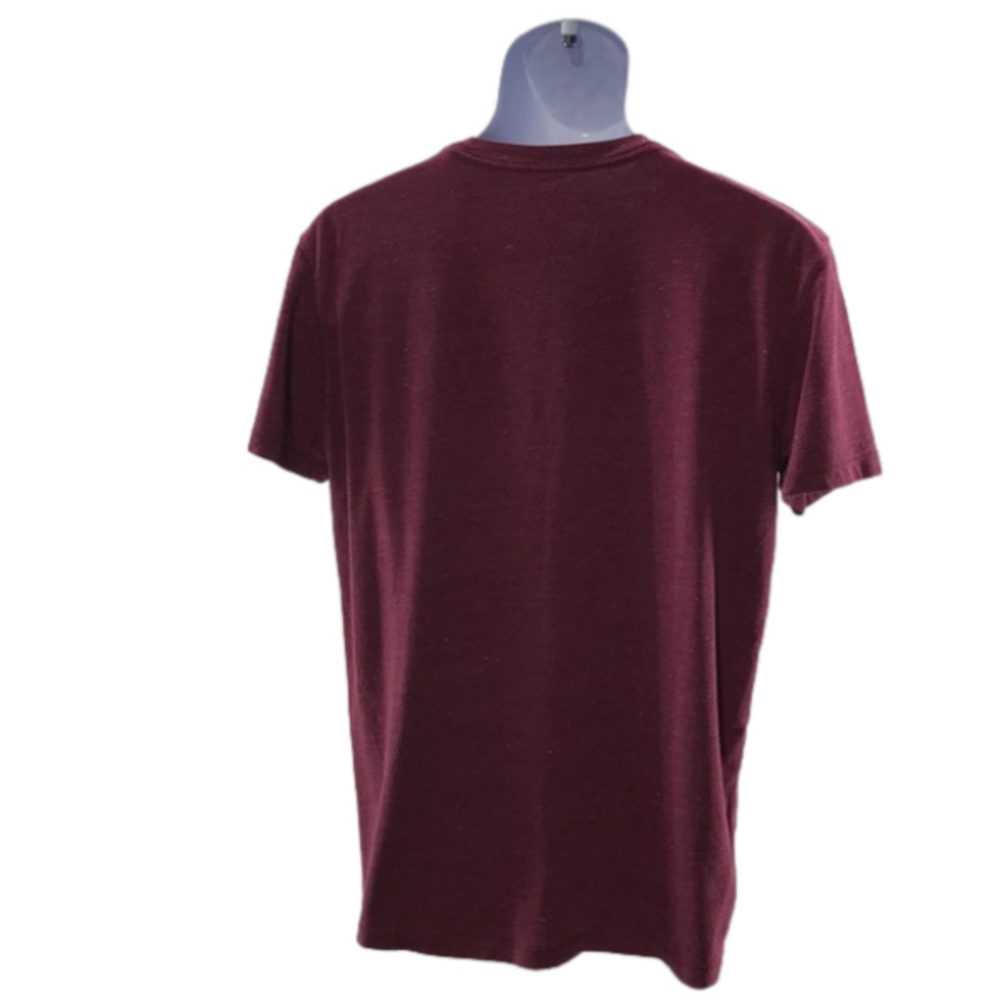 AMERICAN EAGLE OUTFITTERS LEGEND T Mens Burgundy Slate SL T-Shirt (Distressed)—M - Picture 2 of 13